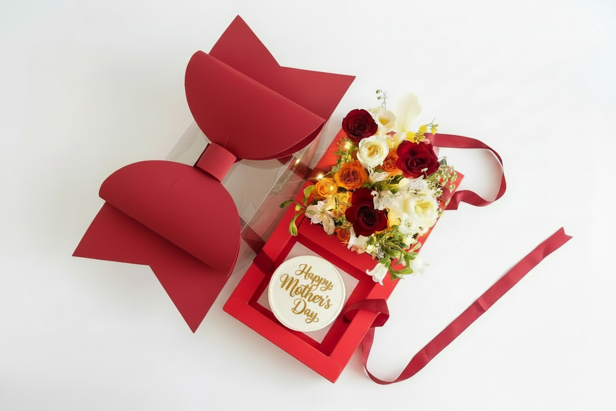 Red Gift Box with Bow - CA494