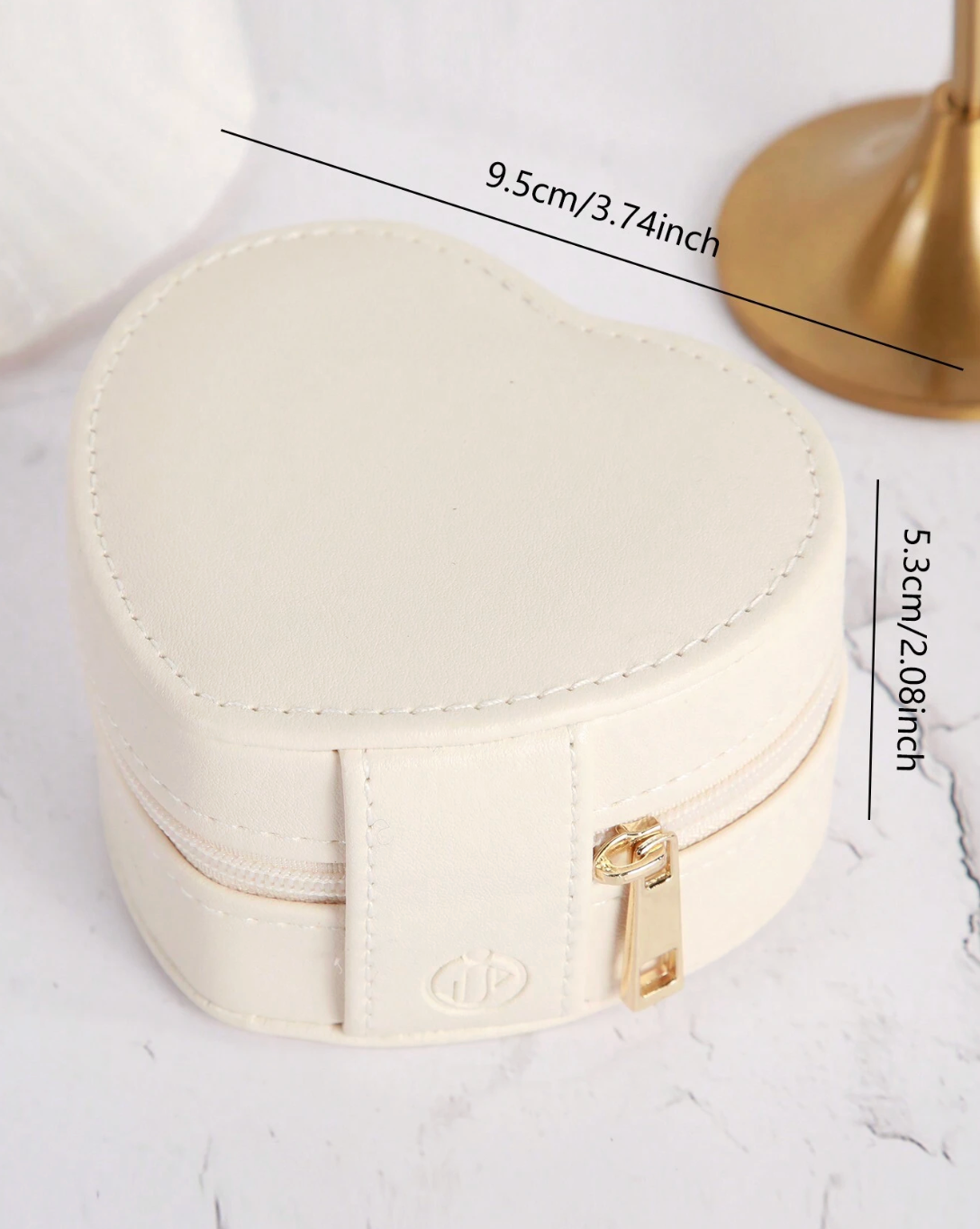 Heart-Shaped Travel Jewelry Box with zipper💕 CA724