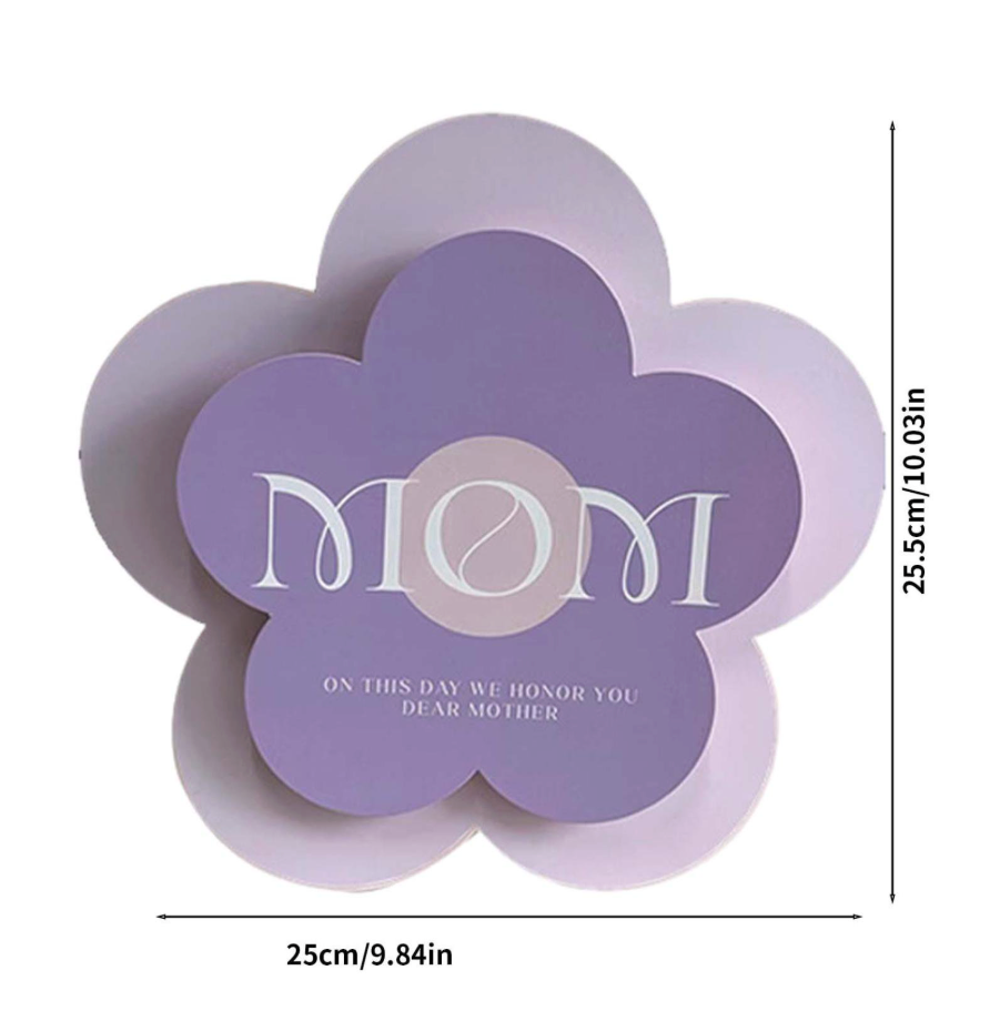 “MOM” Flower Gift Box – Floral Shape 💐 CA501