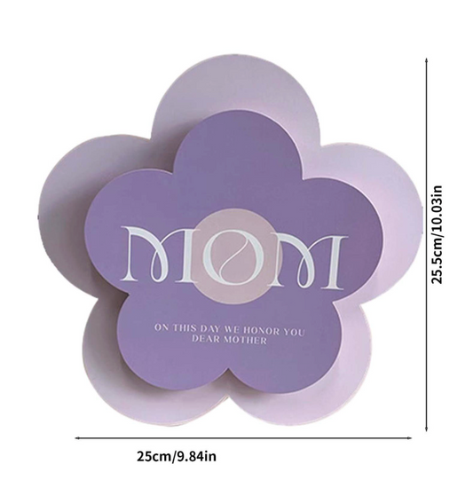 “MOM” Flower Gift Box – Floral Shape 💐 CA501