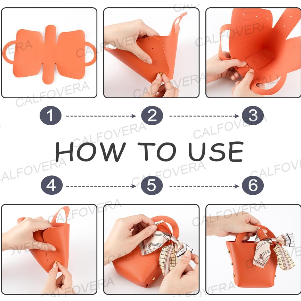 Mini Gift Bag with Ribbon – PU Leather Candy Box 🎀  CA664