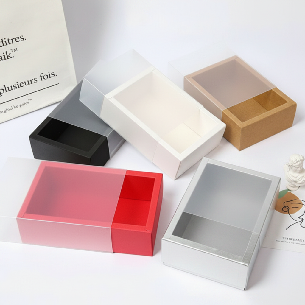 Cajas de Regalo Kraft con Ventana Transparente
