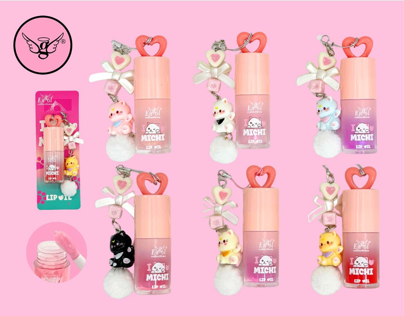 Michi Lip Gloss with Charm by Engol Collections Ref: LLA-627