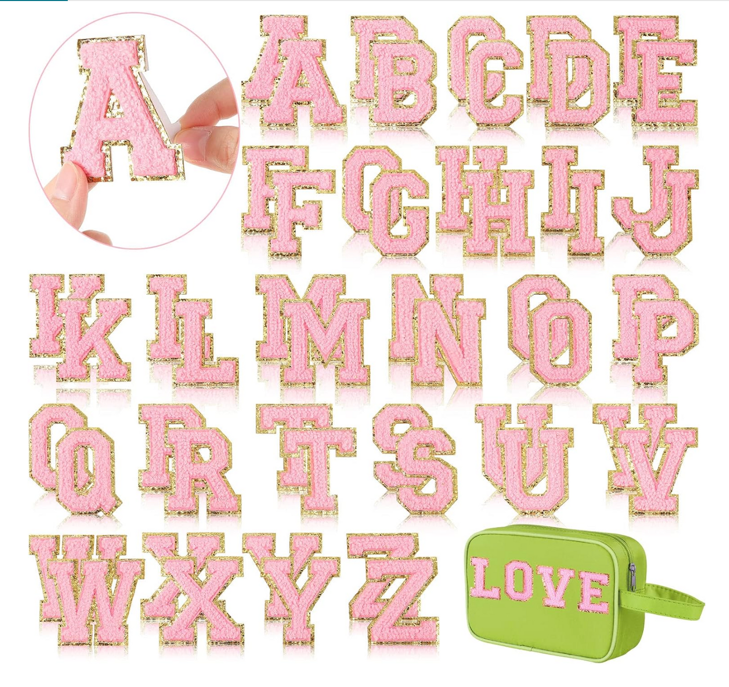 Chenille Letter Patches,Retro  2.8/ 2.2 Inch