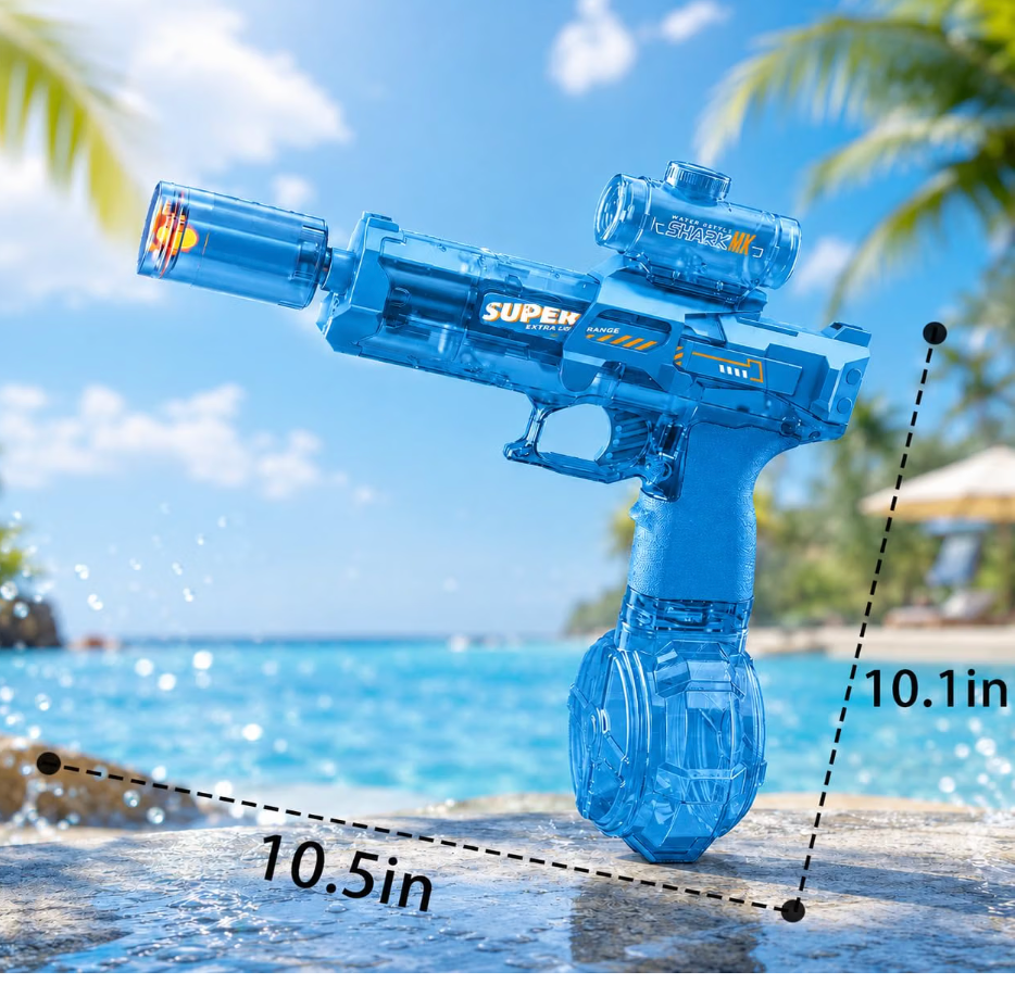 Tactical-Style Water Gun Blaster – Blue (EVE084)