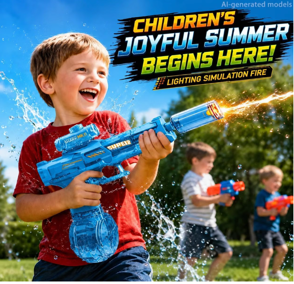 Tactical-Style Water Gun Blaster – Blue (EVE084)