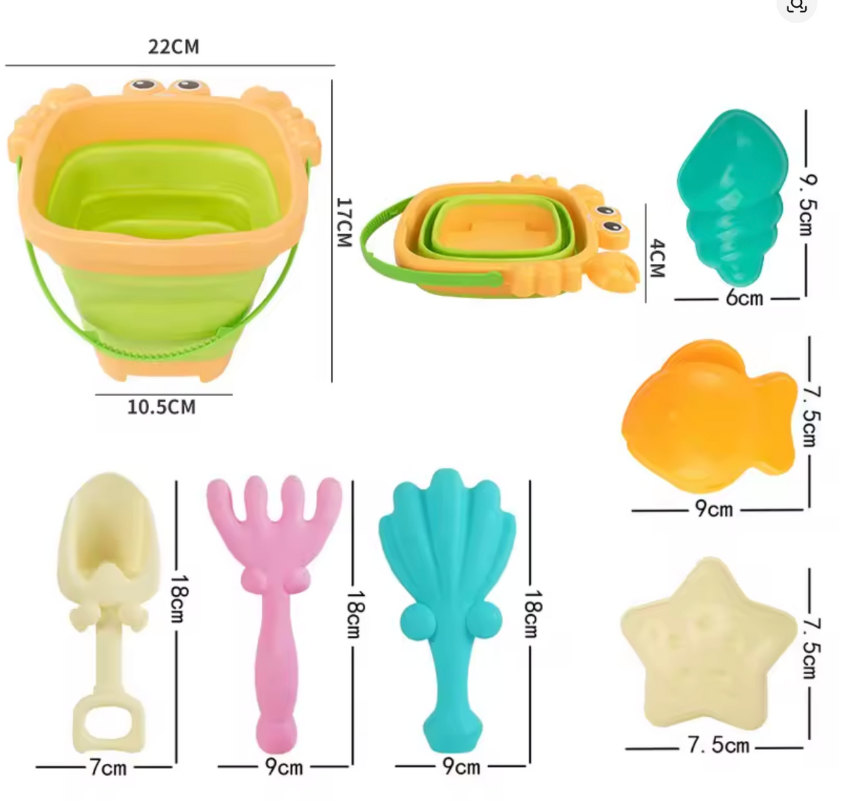 Crab Tote Beach Toy Set (CA1206)