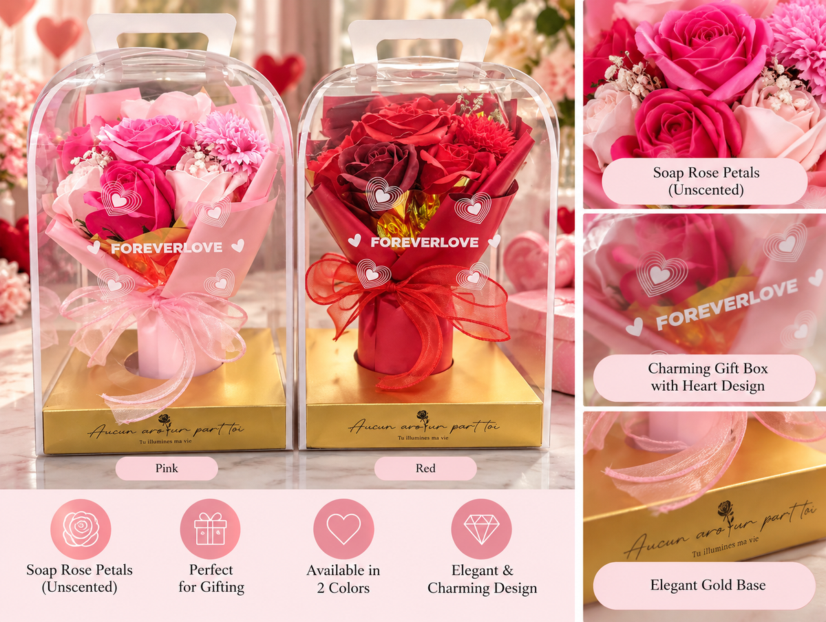 Soap Flower Gift Bouquet (CA052)