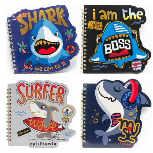Shark-Shaped Spiral Notebook (BXZ15120B6-1-4)