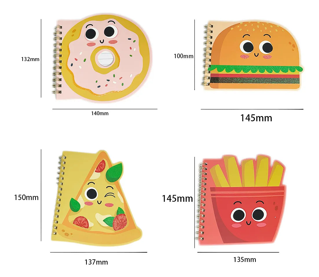 Cuaderno espiral con forma de comida – 60 páginas - BXZ11912B6-1-4