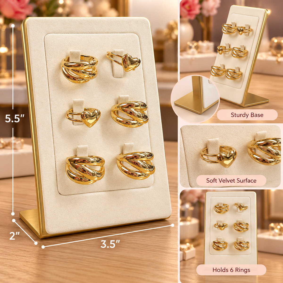 Boutique Velvet Jewelry Display Stand SKU: CA1738-11
