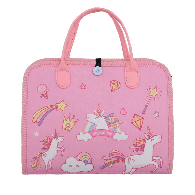 Tablero de actividades de unicornio 6 en 1 para niños pequeños: libro de aprendizaje sensorial con habilidades para la vida, colores, formas, interruptores y botones - CA356-3