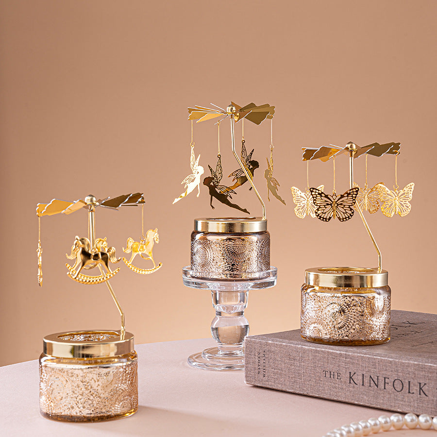 Rotating Aromatherapy Candle Holder – Cat Design CA384