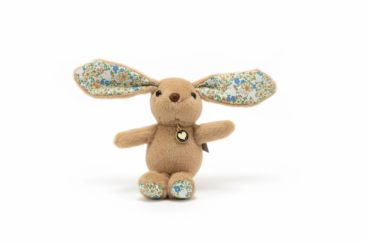Llaveros de peluche con forma de conejito floral - CA109