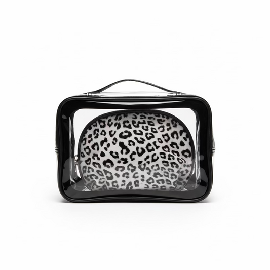 Leopard Print Cosmetic Bag Set/ Ref: BAO-619