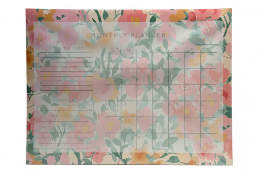 Floral Monthly Planner Desk Pad 80 Sheets (TXBQ13712A3-6)