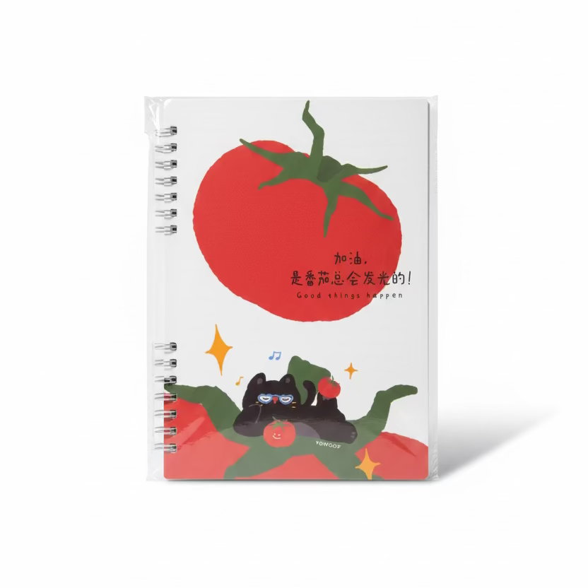 **Cuaderno espiral con diseño de tomate (HY-90693)