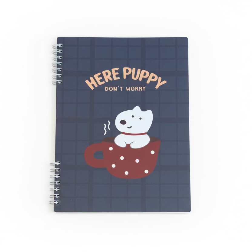 **Cuaderno espiral bonito – Serie de dibujos animados “Aquí, cachorro” (HY-90676)