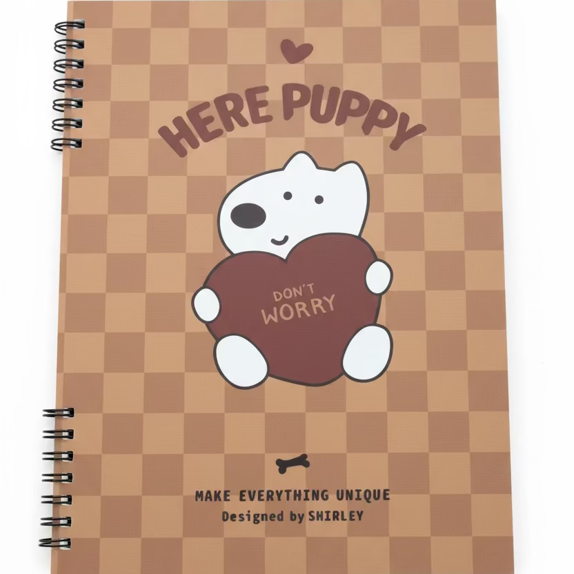**Cuaderno espiral bonito – Serie de dibujos animados “Aquí, cachorro” (HY-90676)