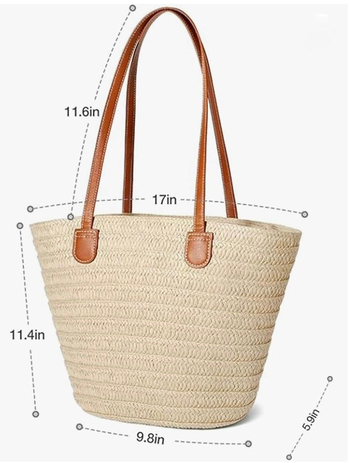 Coastal Chic Woven Beach Tote - CA158