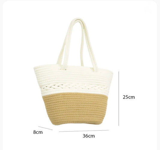 Natural Chic Straw Tote Bag - CA161
