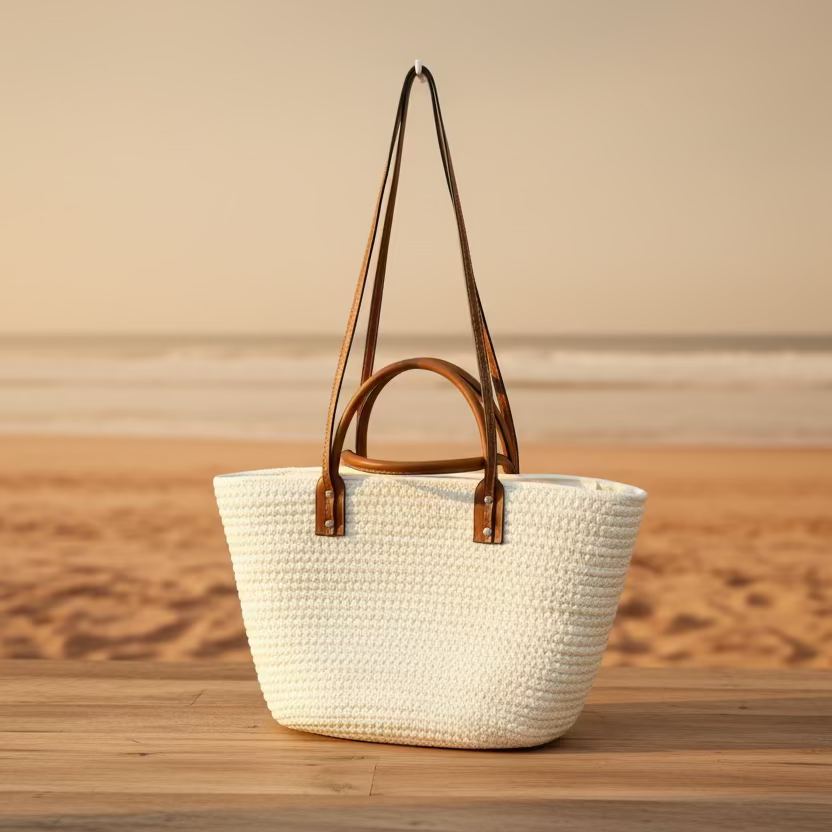 Natural Chic Straw Tote Bag - CA157
