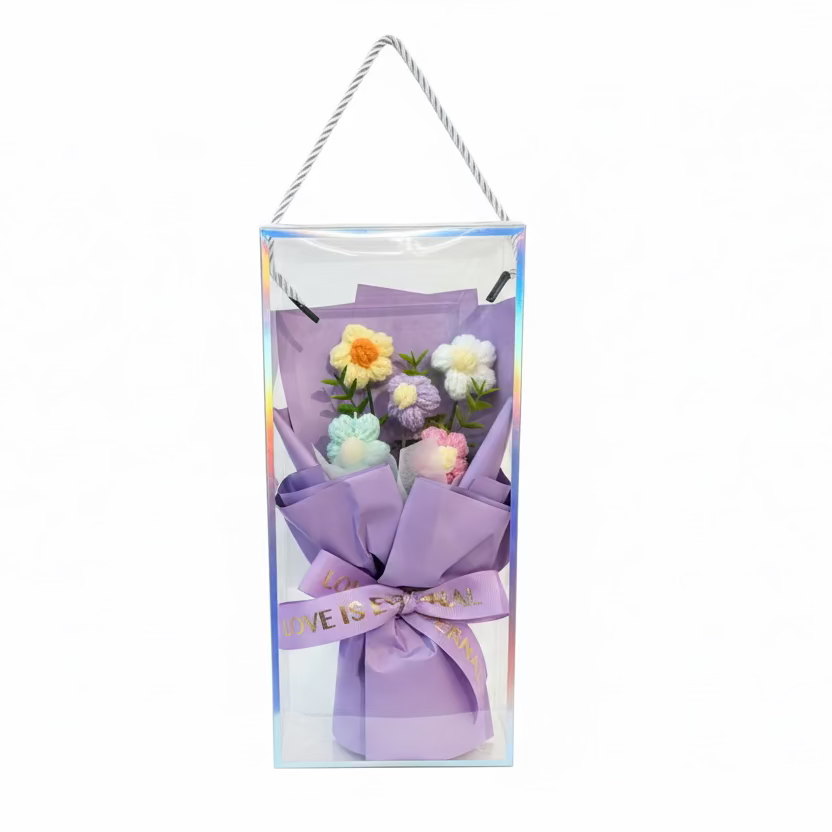 Handmade Crochet Flower Bouquet –Gift Box Arrangement 💐CA509