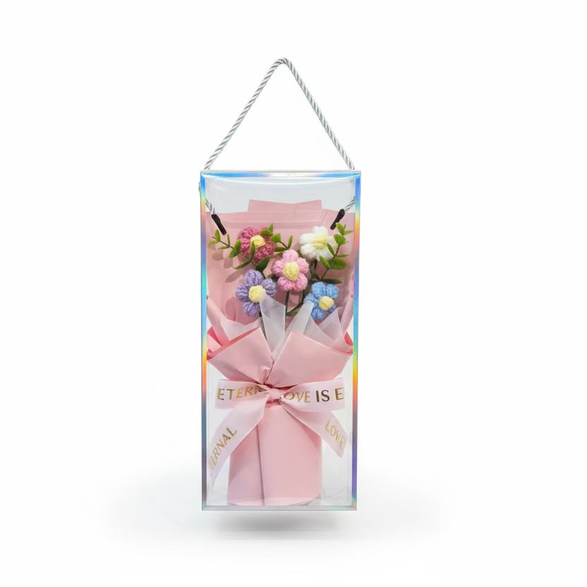 Handmade Crochet Flower Bouquet –Gift Box Arrangement 💐CA509