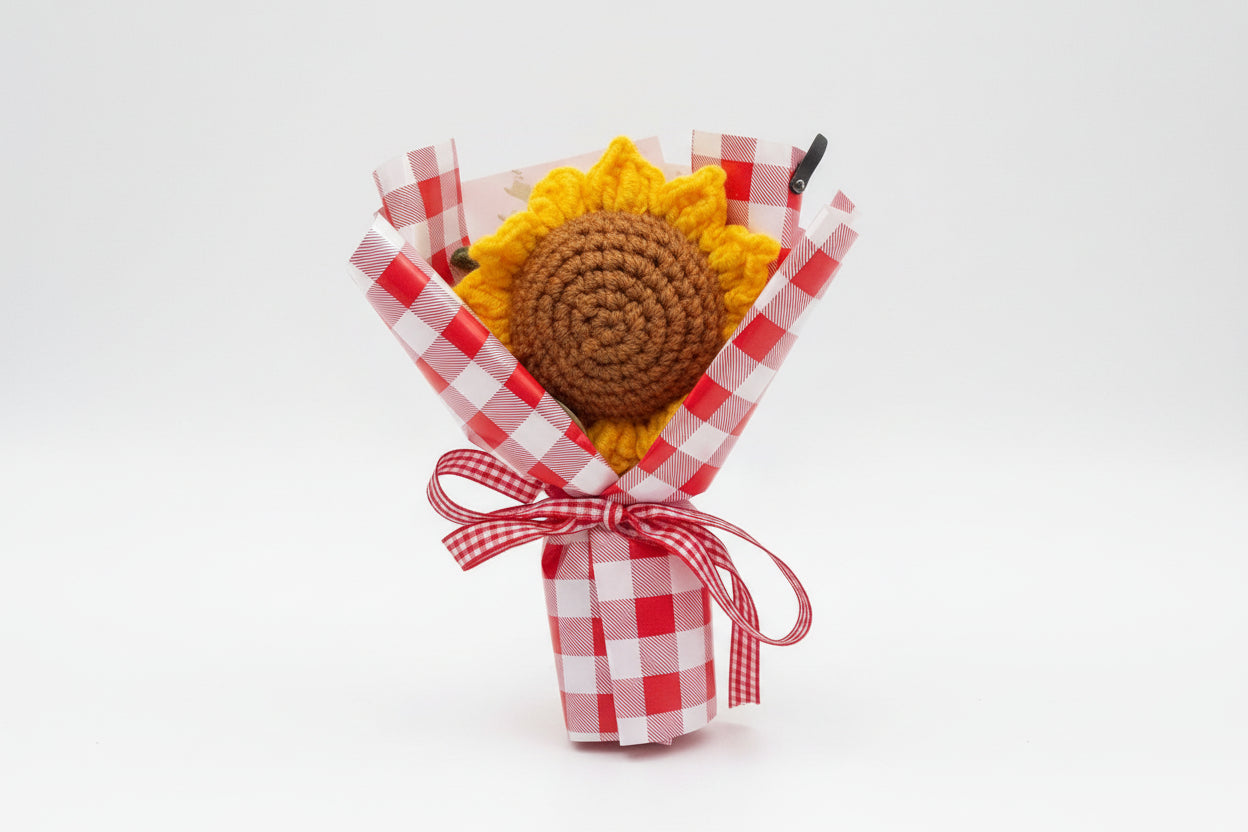 Handmade Crochet Sunflower Bouquet 🌻CA481-2