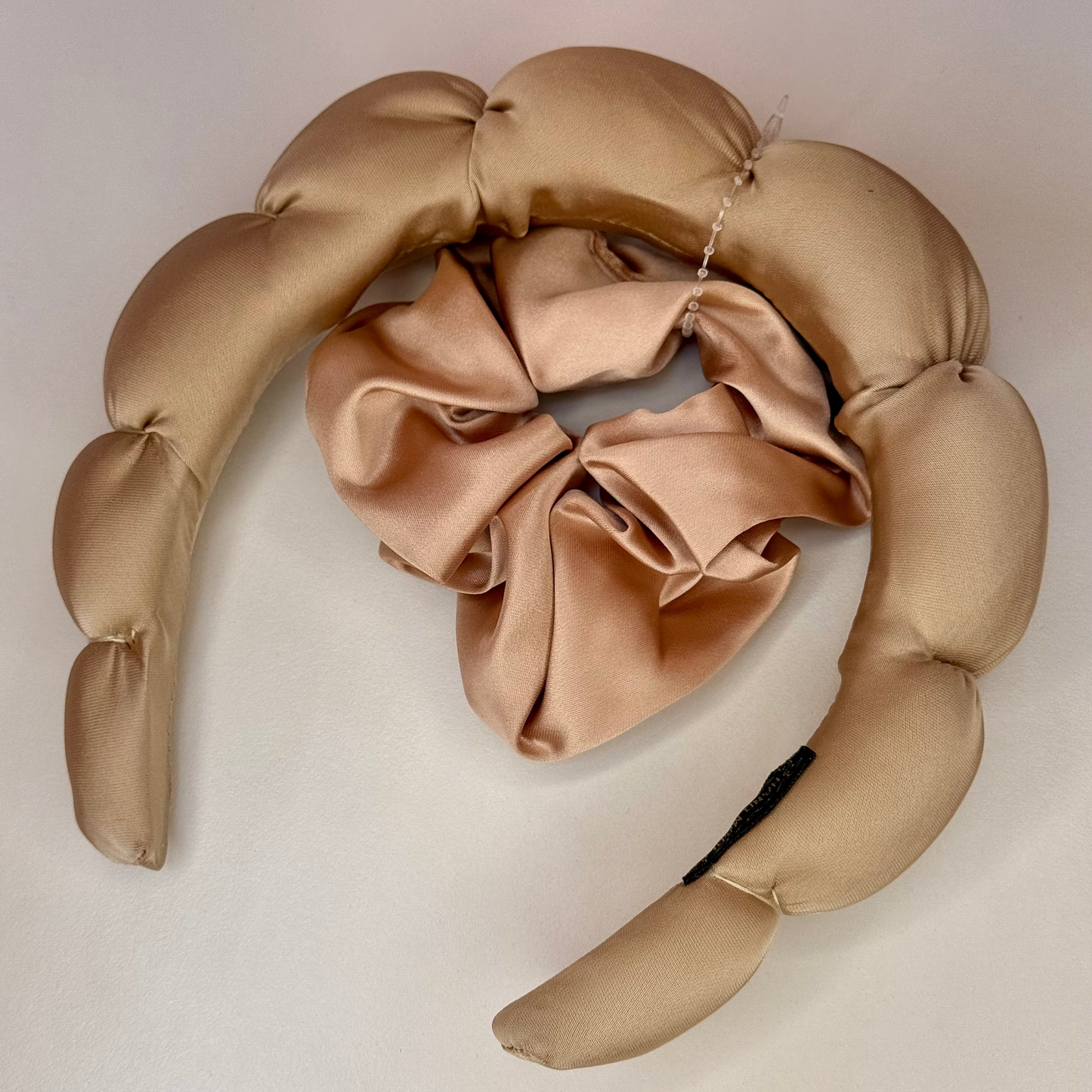 Satin Bubble Spa Headband + Scrunchie – CA-110