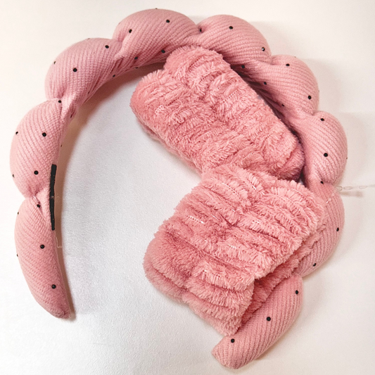 Bubble Spa Headband + Scrunchie, Gem Details – CA-109