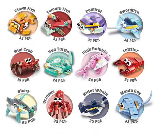 Ocean Animal Building Blocks Set - CA206
