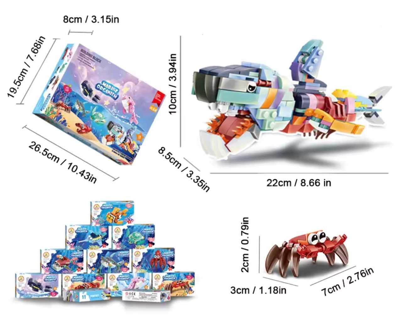 Ocean Animal Building Blocks Set - CA206