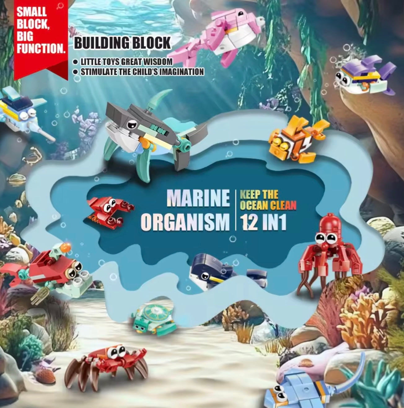 Ocean Animal Building Blocks Set - CA206