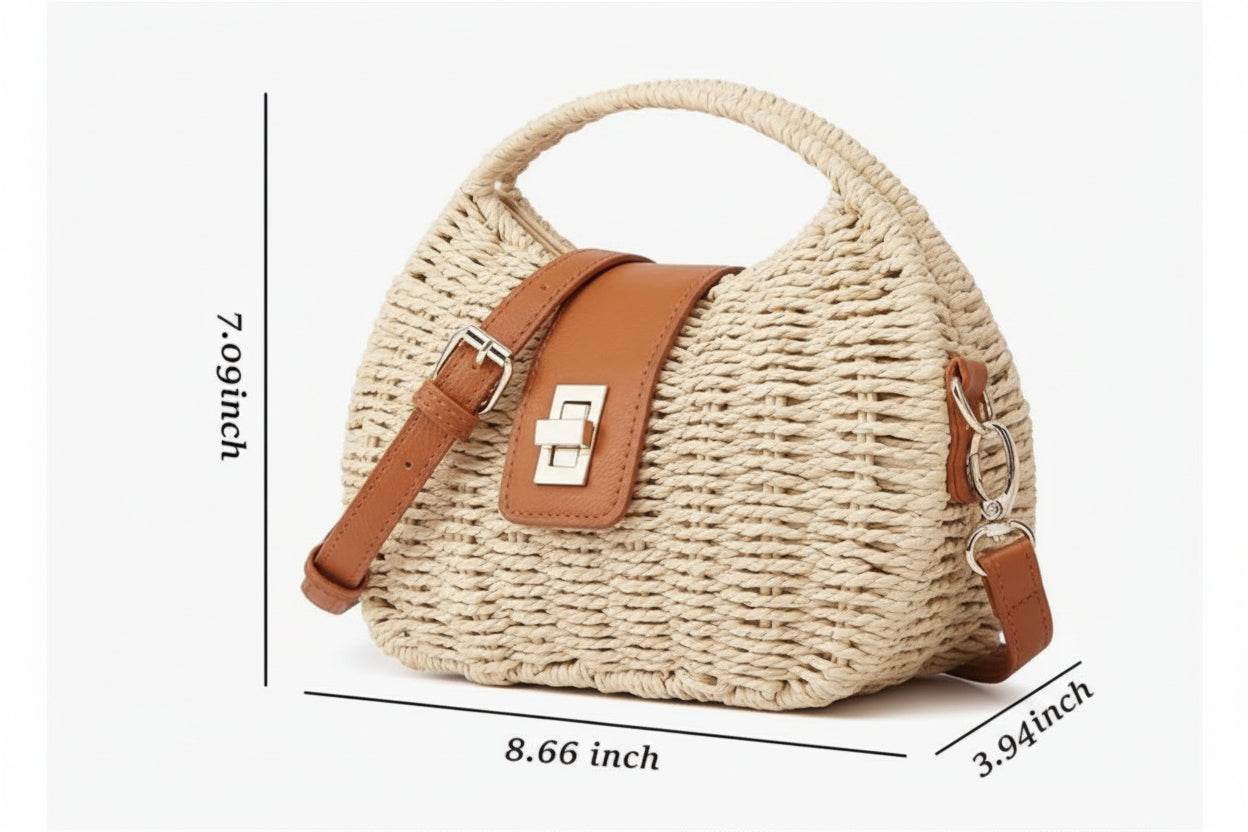Straw Beach Rattan Bag - CA163