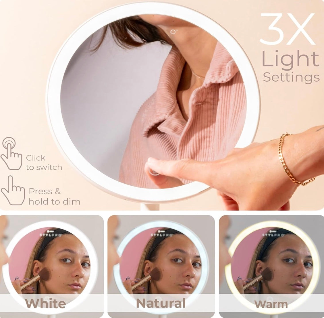 Espejo de tocador LED JF108