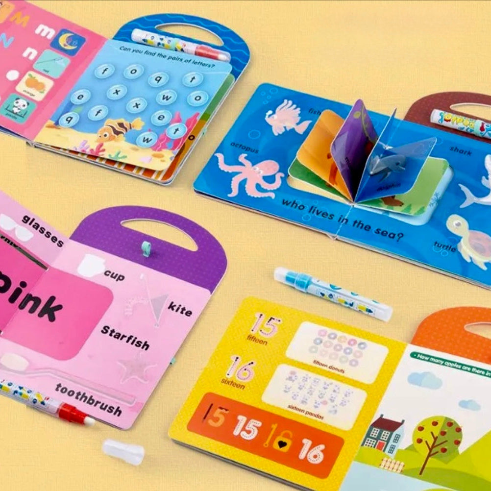 Libro de actividades Water Magic para niños pequeños: set de pintura reutilizable y sin ensuciar - CA357