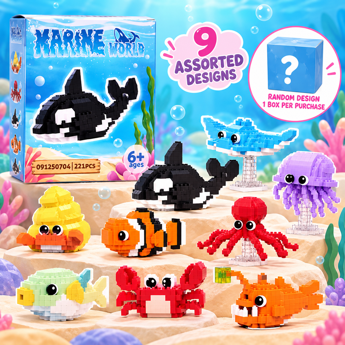 Ocean Friends Mini Building Blocks SKU: CA943
