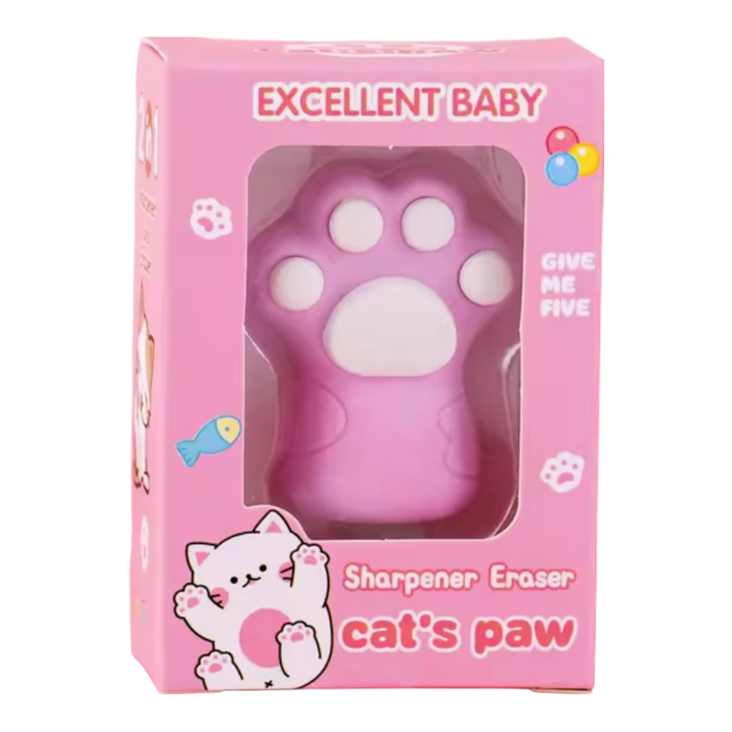 Cat's Paw Eraser with Sharpener