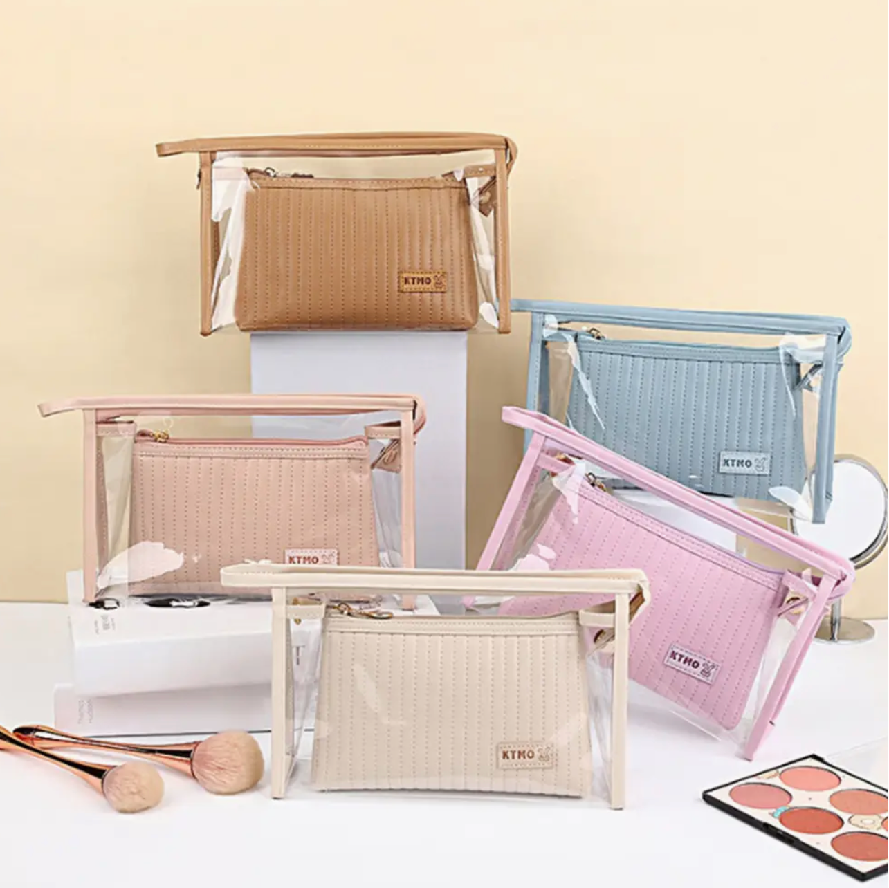 Juego de 2 bolsas de cosméticos acolchadas/ GUM-842