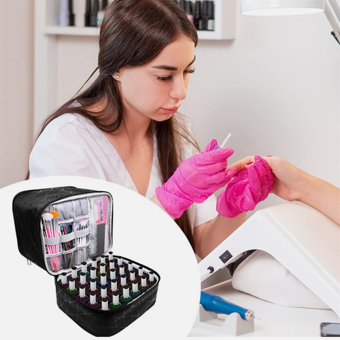 Geometric Travel Toiletry Bag - MC-30