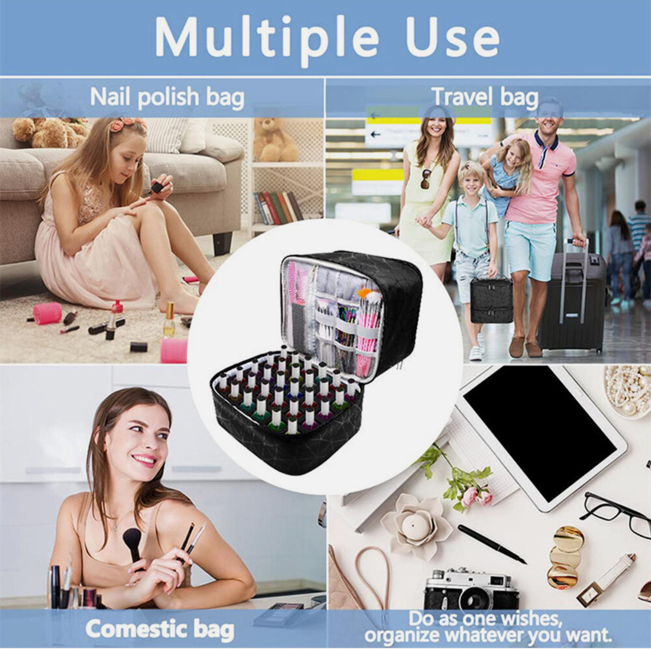 Geometric Travel Toiletry Bag - MC-30