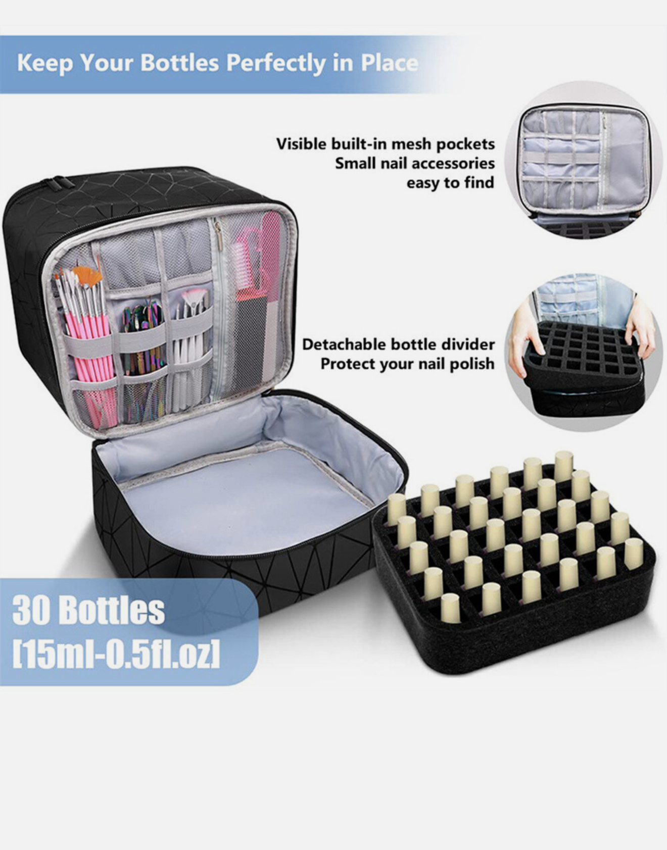 Geometric Travel Toiletry Bag - MC-30