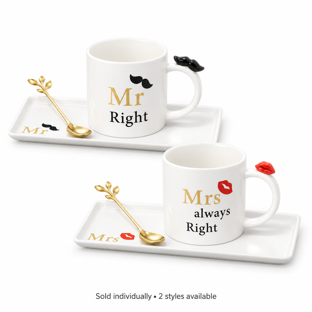 Mr. Right & Mrs. Always Right Mug Set ☕❤️MA134