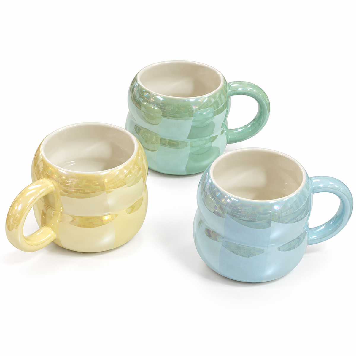 Pearlescent Checkered Mug ☕✨MA493