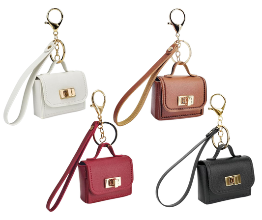 Mini llavero de cuero para bolso – Mini colgante para monedero con correa para la muñeca | REF CA096