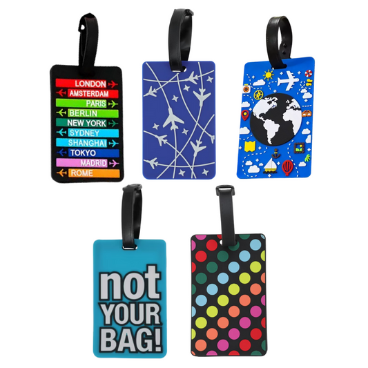 Etiquetas de equipaje coloridas - Etiquetas de identificación para maletas de viaje - CA112