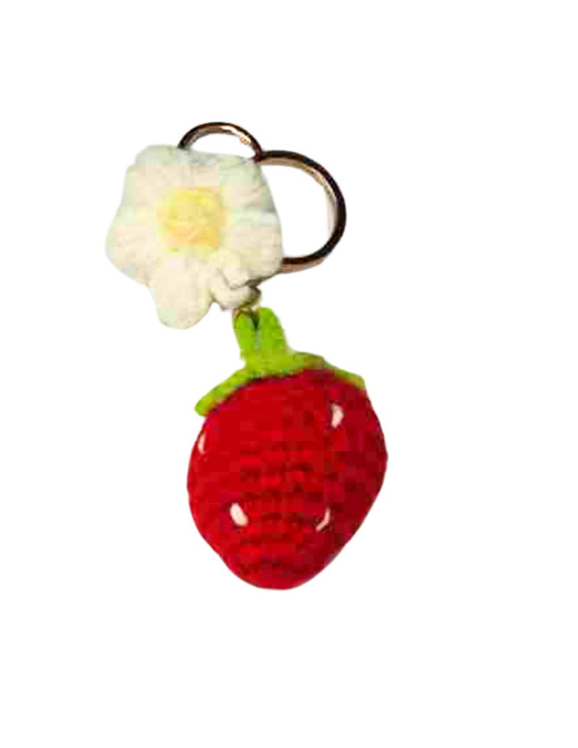 Handmade Crochet Fruit & Flower Keychains (CA113)