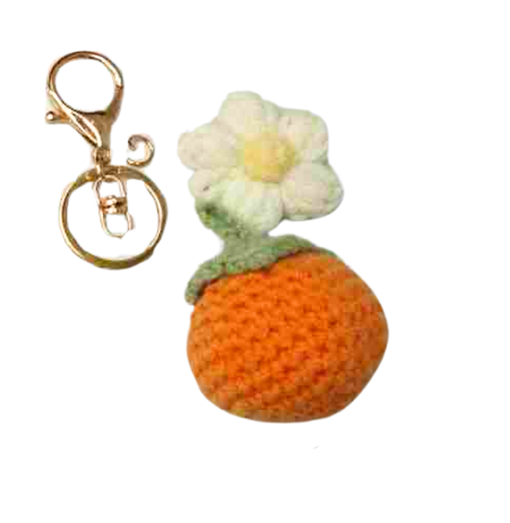 Handmade Crochet Fruit & Flower Keychains (CA113)