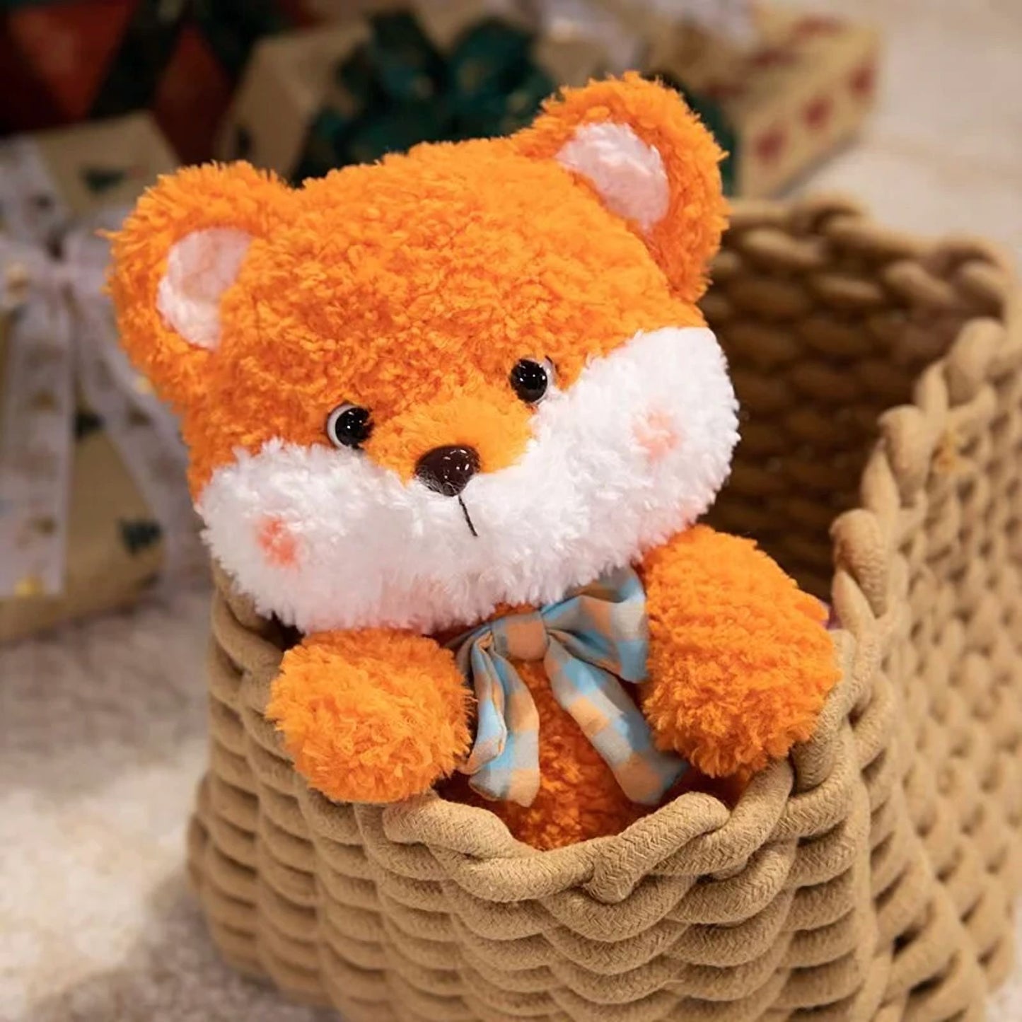 Oso y zorro de peluche con lazo - CA341